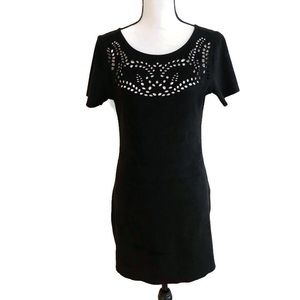 Sanctuary Alexia Faux Suede Laser Cut Dress | Size Medium